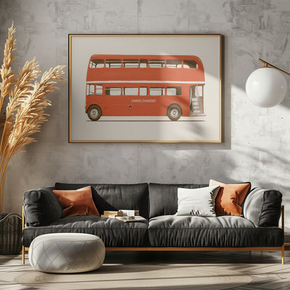 Red English Bus - Poster / Art Print - interiör