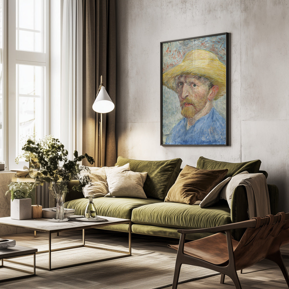 Vincent Van Gogh's Self Portrait (1887) - Poster / Art Print - interiör