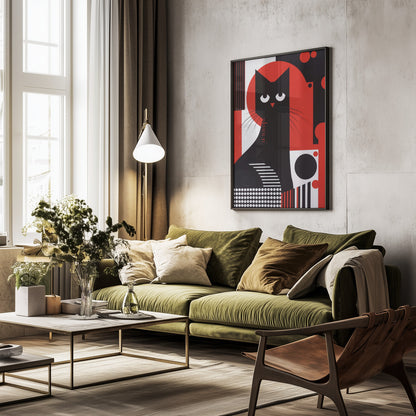 The Abstract Cat - Poster / Art Print - interiör