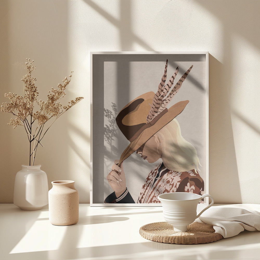 Feathered Elegance - Poster / Art Print - interiör