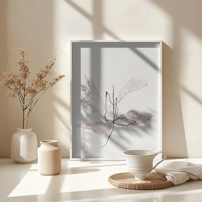 Delicate Petal Dance - Poster / Art Print - interiör