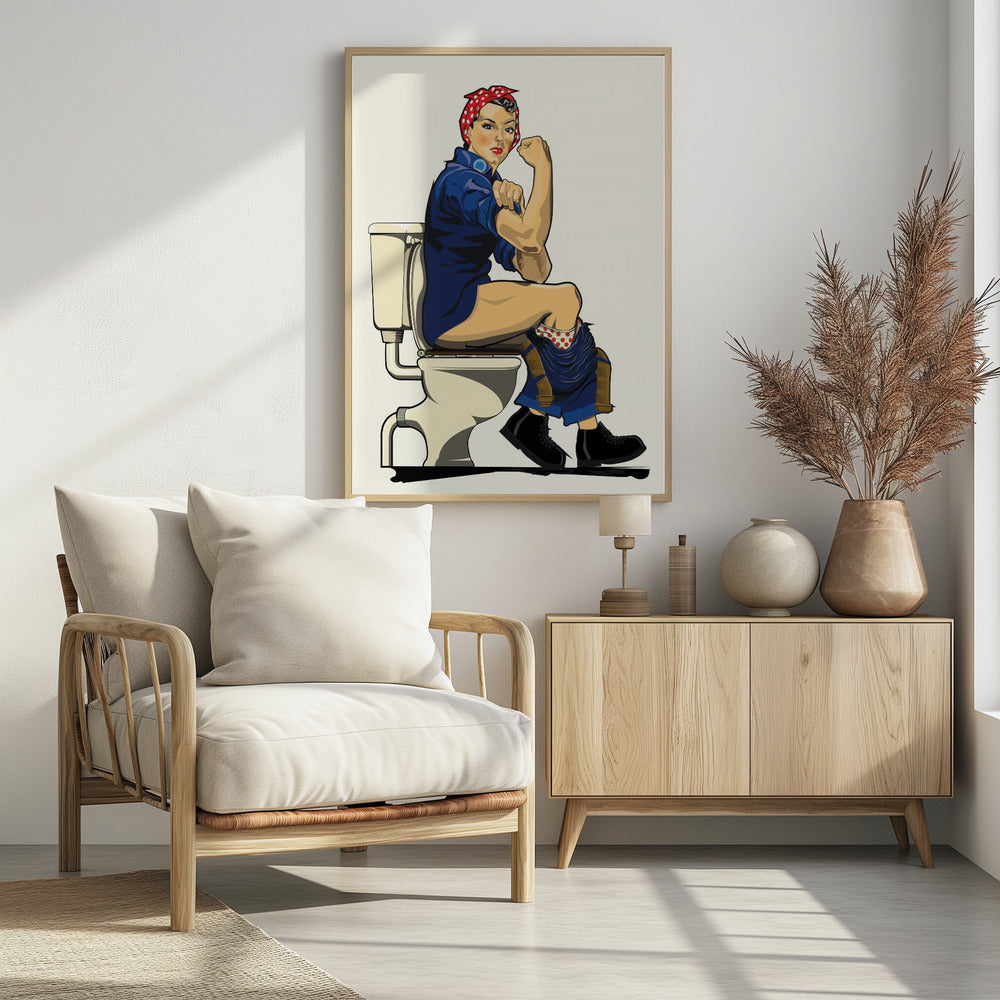 We Can Do It, Toilet Edition - Poster / Art Print - interiör