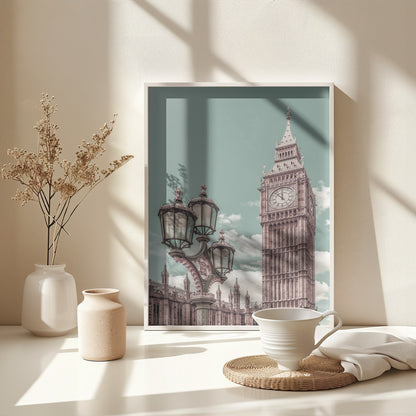 LONDON Elizabeth Tower | urban vintage style - Poster / Art Print - interiör
