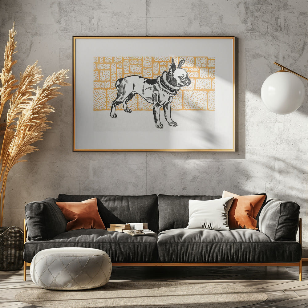 Pitbull Terrier - Poster / Art Print - interiör