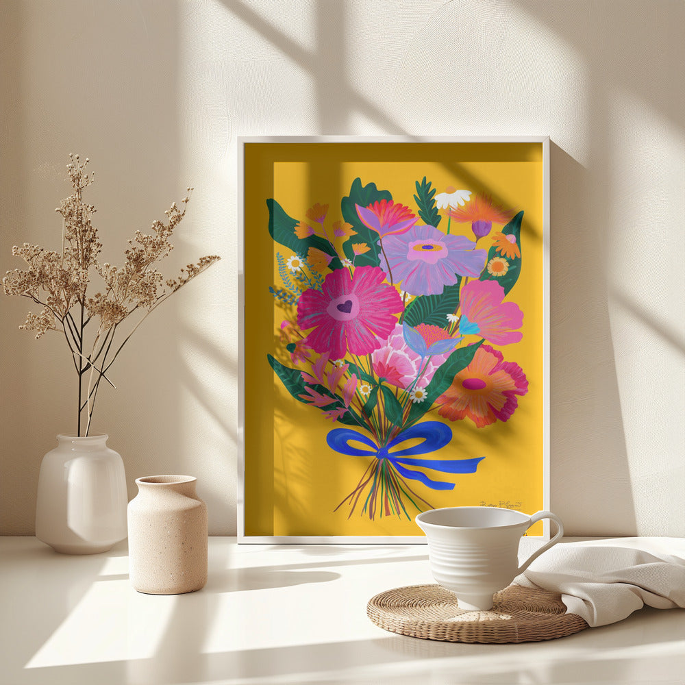 Eclectic Flowers - Poster / Art Print - interiör