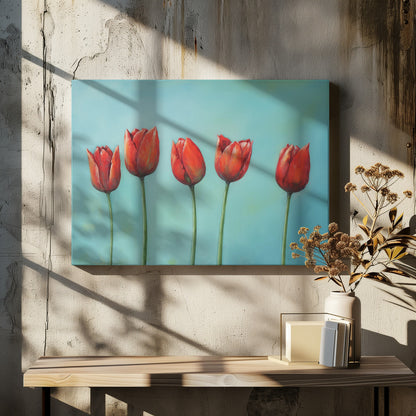 Five Tulips - Poster / Art Print - interiör
