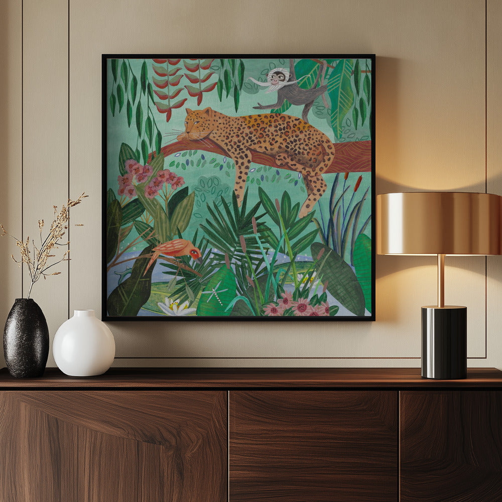 Leopard in the jungle - Poster / Art Print - interiör
