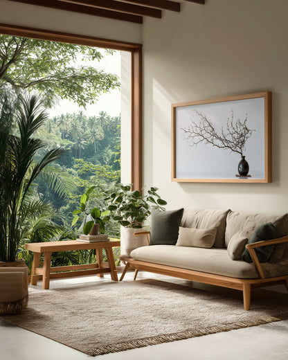 Vase And Branch - Poster / Art Print - interiör