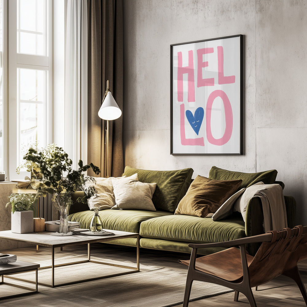 Hello - Poster / Art Print - interiör