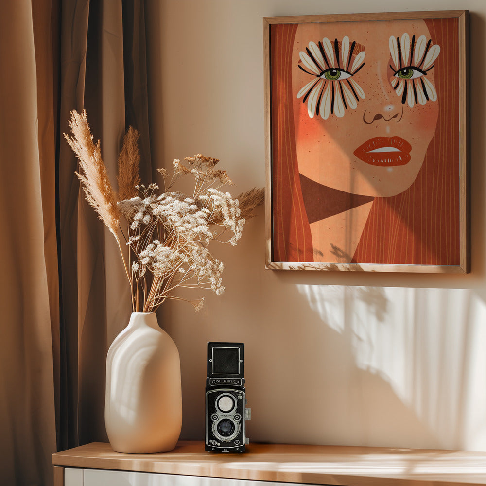 Flower Eyes - Poster / Art Print - interiör
