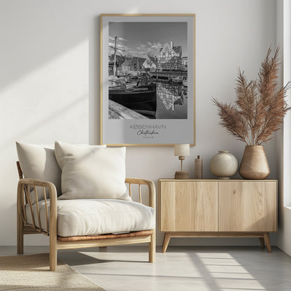Boats Docked At The Canal - Poster / Art Print - interiör