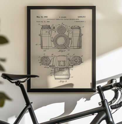 Camera Patent 1962 - Poster / Art Print - interiör