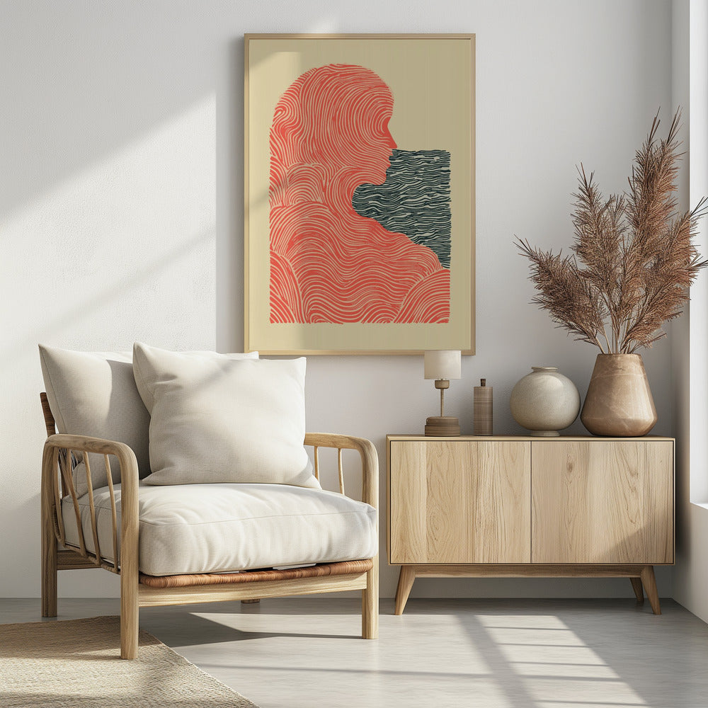She and the Sea - Poster / Art Print - interiör