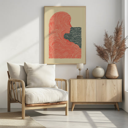 She and the Sea - Poster / Art Print - interiör