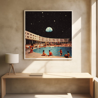 Lunar Pool - Poster / Art Print - interiör