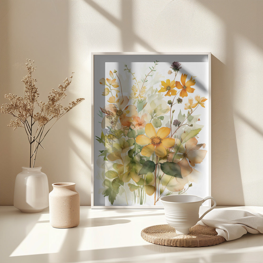 Summer Flowers No 4 - Poster / Art Print - interiör