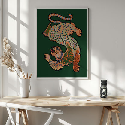 Asiantiger Green - Poster / Art Print - interiör