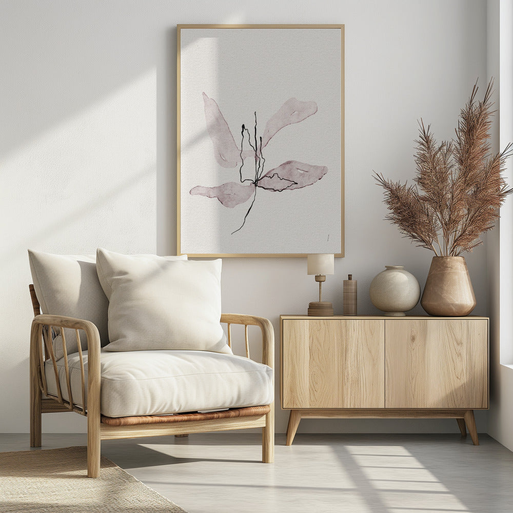 Delicate Petal Dance - Poster / Art Print - interiör