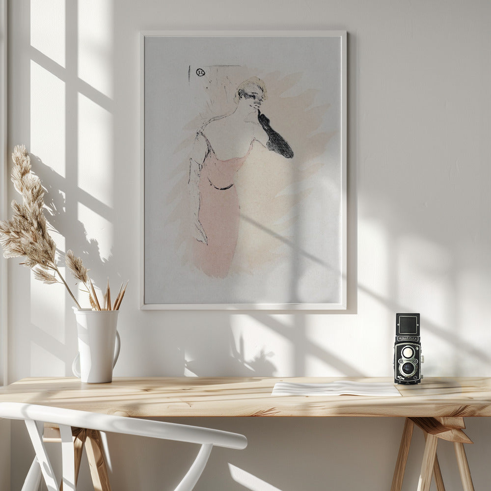 Yvette Guilbert In columbine a Pierrot (1894) - Poster / Art Print - interiör