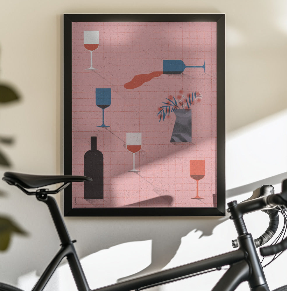 Wine - Poster / Art Print - interiör