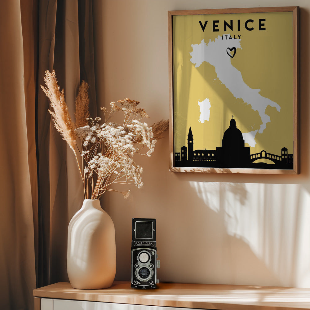 City Love Maps 91 - Poster / Art Print - interiör