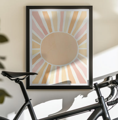 Boho sun - Poster / Art Print - interiör