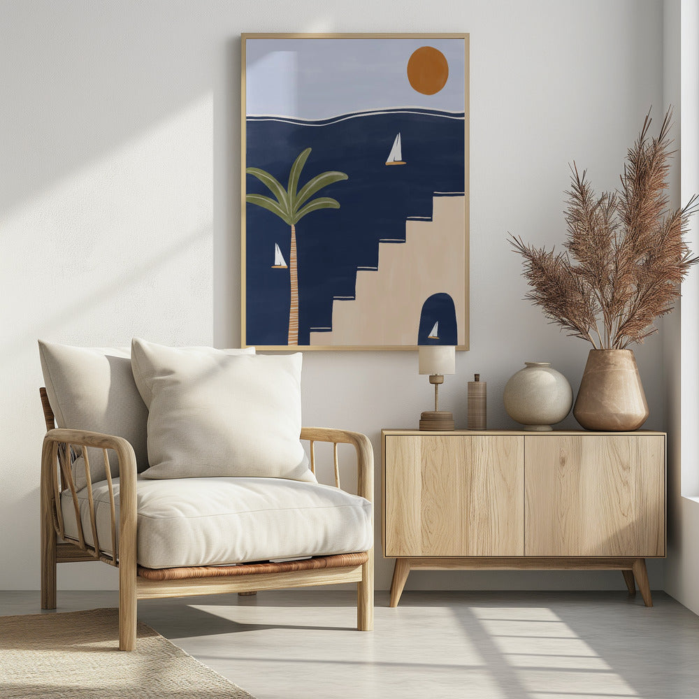 Sailboats - Poster / Art Print - interiör