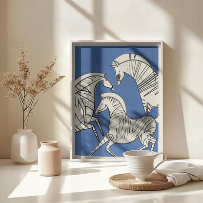 Abstract Zebras - Poster / Art Print - interiör