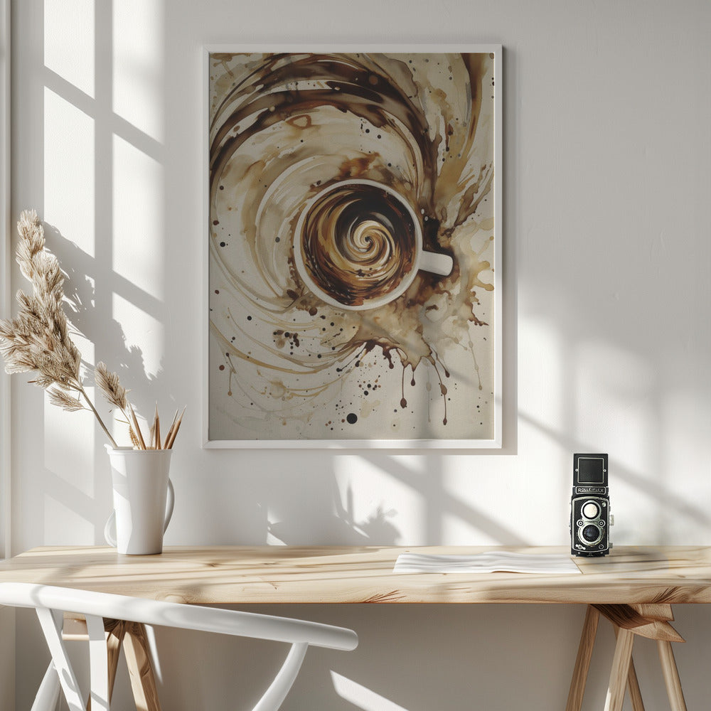 Swirling Coffee - Poster / Art Print - interiör
