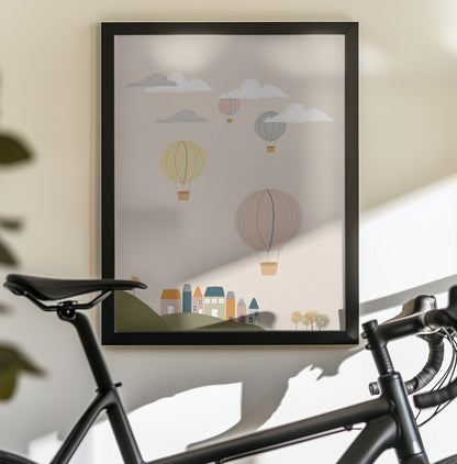 Hot Air Balloons 24x36 - Poster / Art Print - interiör
