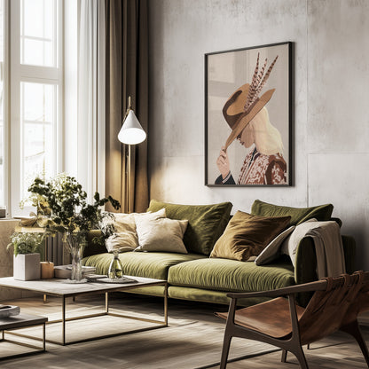 Feathered Elegance - Poster / Art Print - interiör