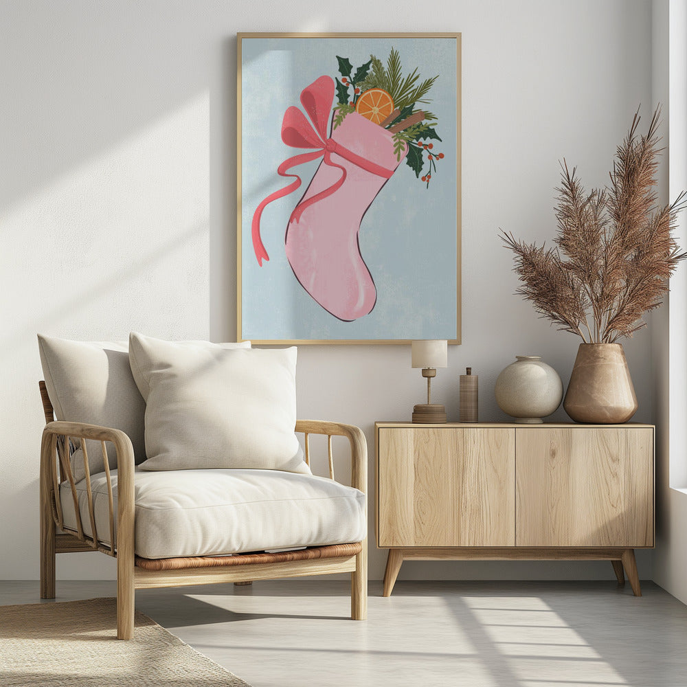 Christmas stocking - Poster / Art Print - interiör