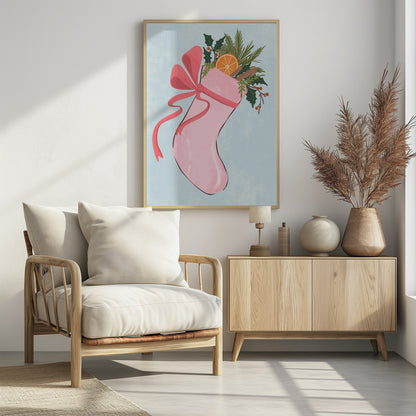 Christmas stocking - Poster / Art Print - interiör