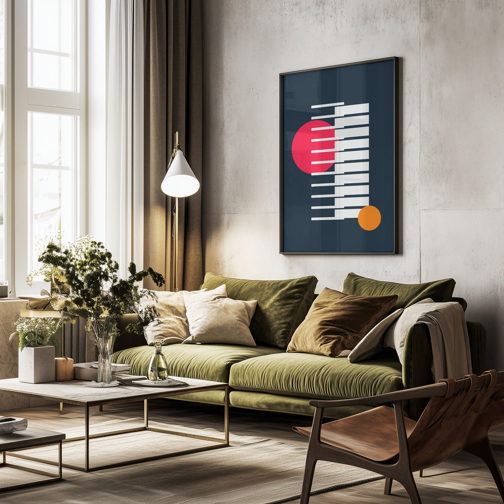 Bright Geometric #1 - Poster / Art Print - interiör