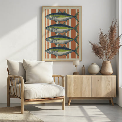 Four Fishes - Poster / Art Print - interiör