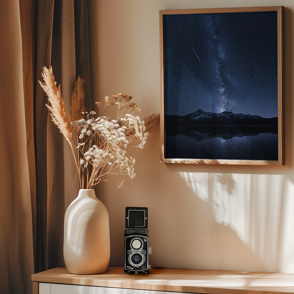 Galaxies Reflection - Poster / Art Print - interiör
