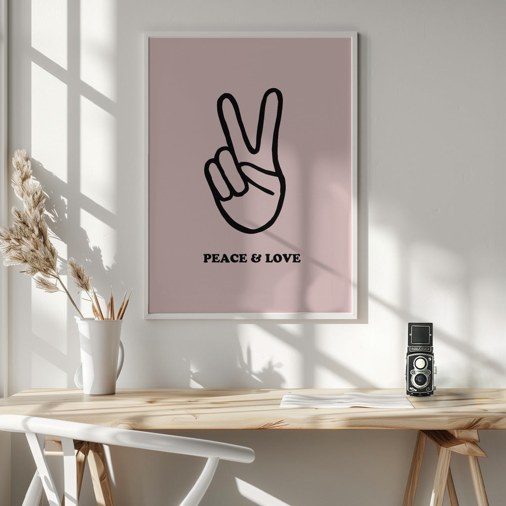 Peace & Love - Poster / Art Print - interiör