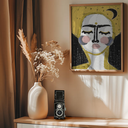 The Goddess Of The Night - Poster / Art Print - interiör