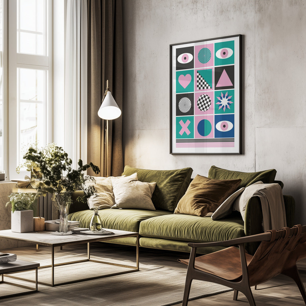 GEOMETRIC III - Poster / Art Print - interiör