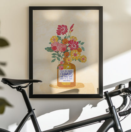 Always flowers - Poster / Art Print - interiör