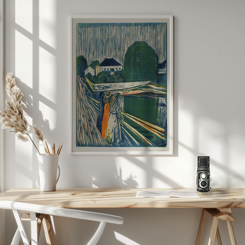 The Girls On The Bridge - Poster / Art Print - interiör
