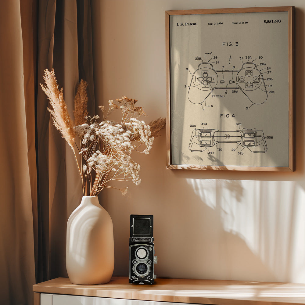 Controller Unit Patent 1996 - Poster / Art Print - interiör
