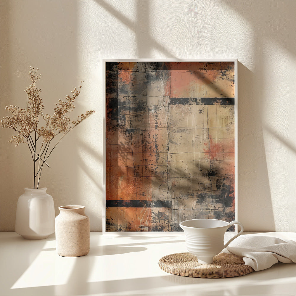 Abstract Cracks No 1 - Poster / Art Print - interiör