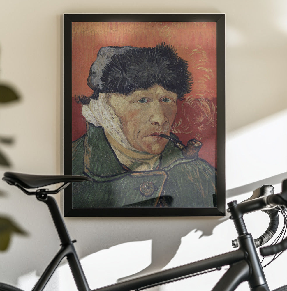 Vincent Van Gogh's Self Portrait With Bandaged Ear and Pipe (1889) - Poster / Art Print - interiör