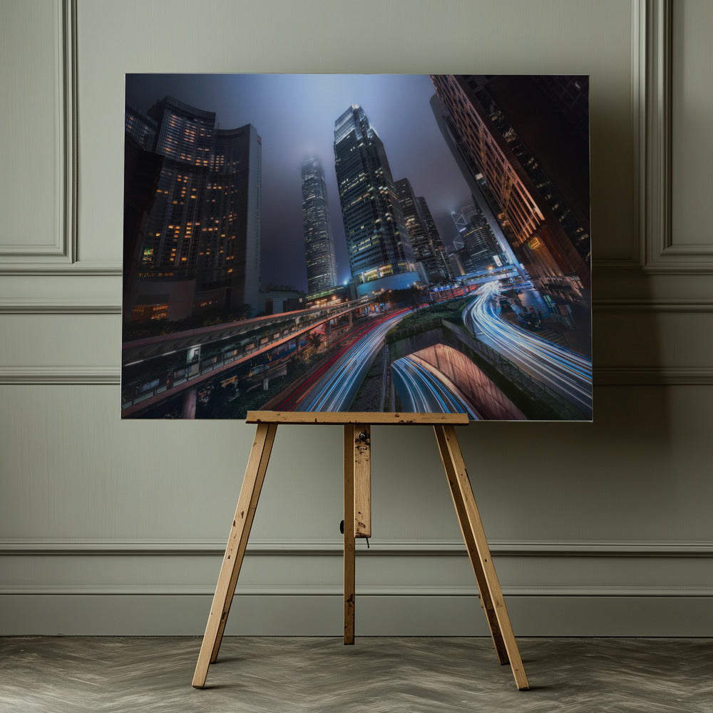 Hong Kong City Lights - Poster / Art Print - interiör