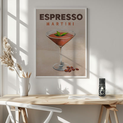 Espresso Martini Cocktail Bar Decor - Poster / Art Print - interiör