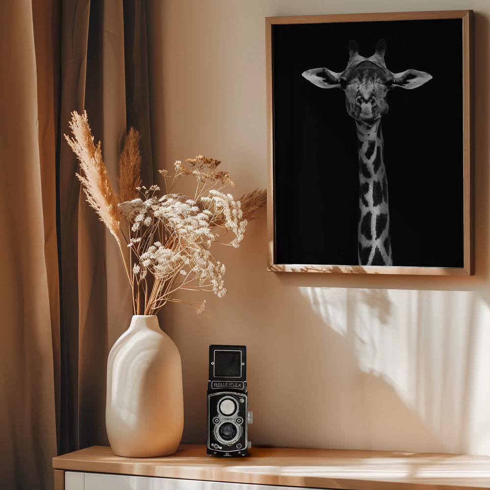 Giraffe Portrait - Poster / Art Print - interiör