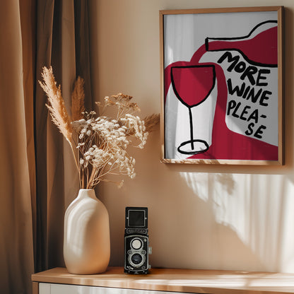 More Wine Please - Poster / Art Print - interiör