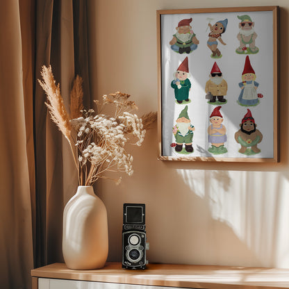 Garden Gnomes - Poster / Art Print - interiör