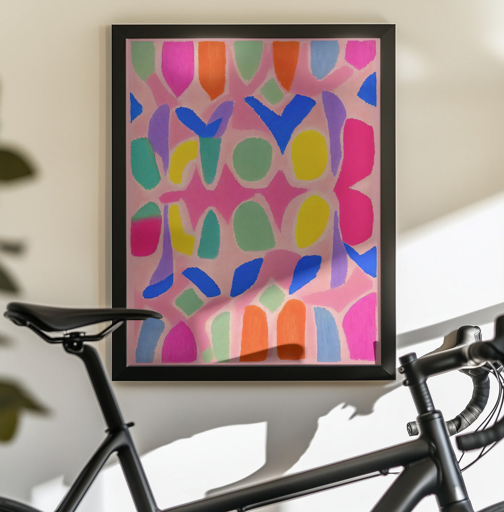 Pastel Neon  Pattern - Poster / Art Print - interiör